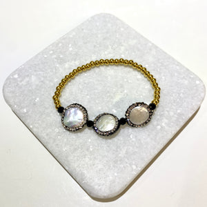 Pearl Golden Bracelet Set