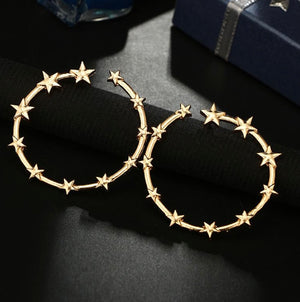 Star circle Earrings