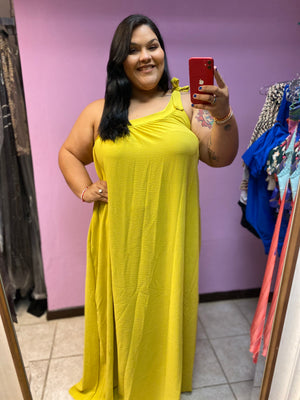 Stella (Yellow/Green) - Maxi Dress