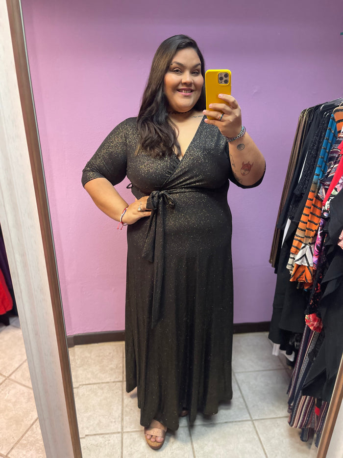 Holiday Glitter (black) - Maxi Dress