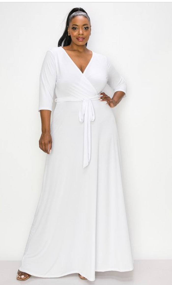 Olivia (White) - Maxi Dress