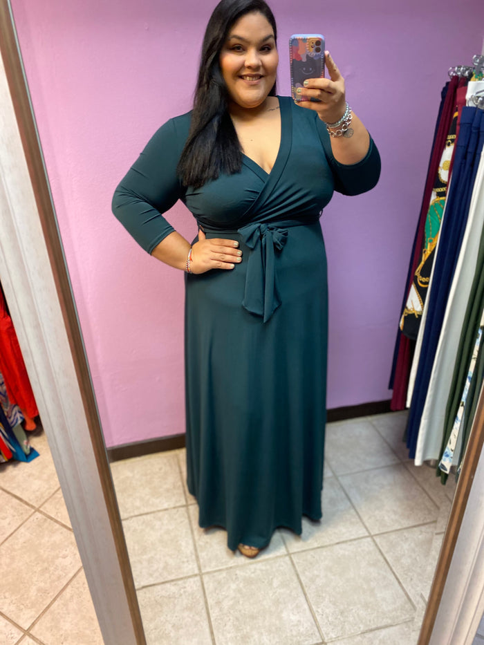 Olivia (Green) - Maxi Dress