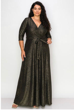 Holiday Glitter (black) - Maxi Dress