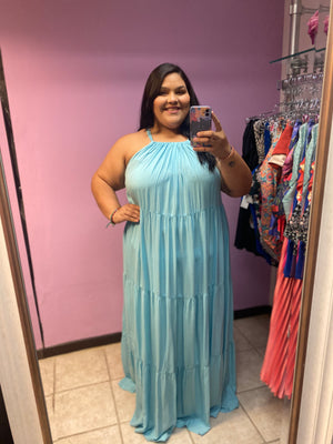 Clara (Blue) - Maxi Dress