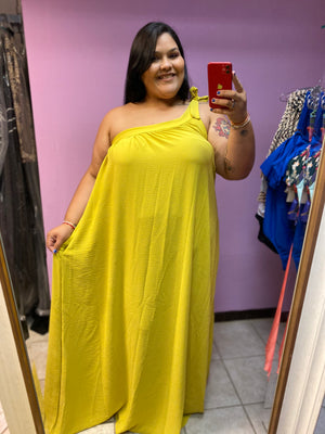 Stella (Yellow/Green) - Maxi Dress