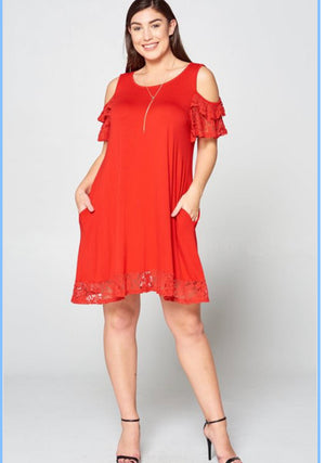 Marina - Cold Shoulder Tunic Dress