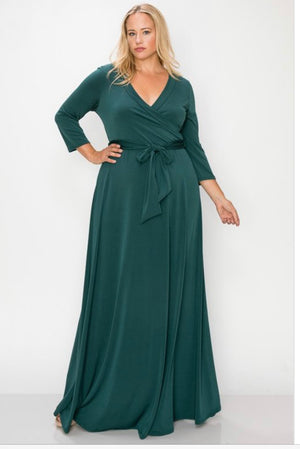 Olivia (Green) - Maxi Dress