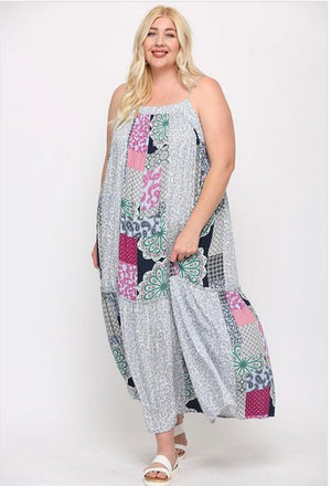 Elan (gray) - Maxi dress